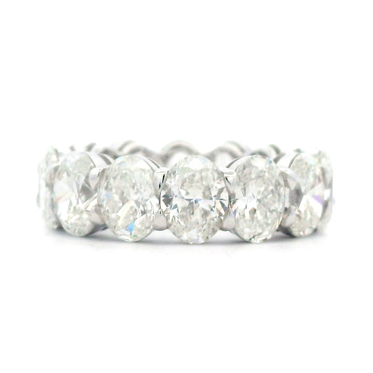 10.50 Cts Natural Diamond Oval Cut Eternity Band