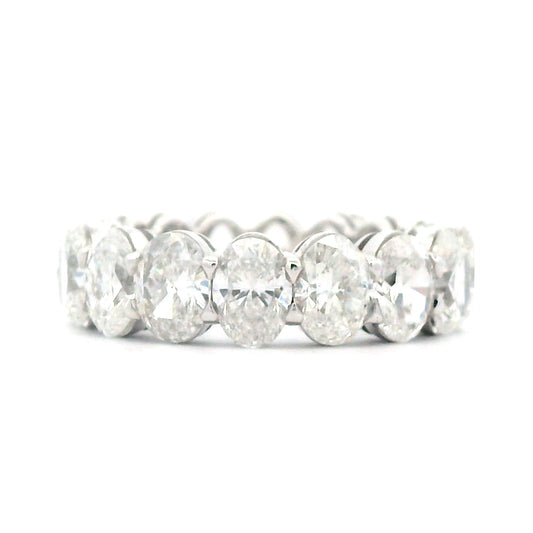 8.01 Cts Natural Diamond Oval Eternity Band