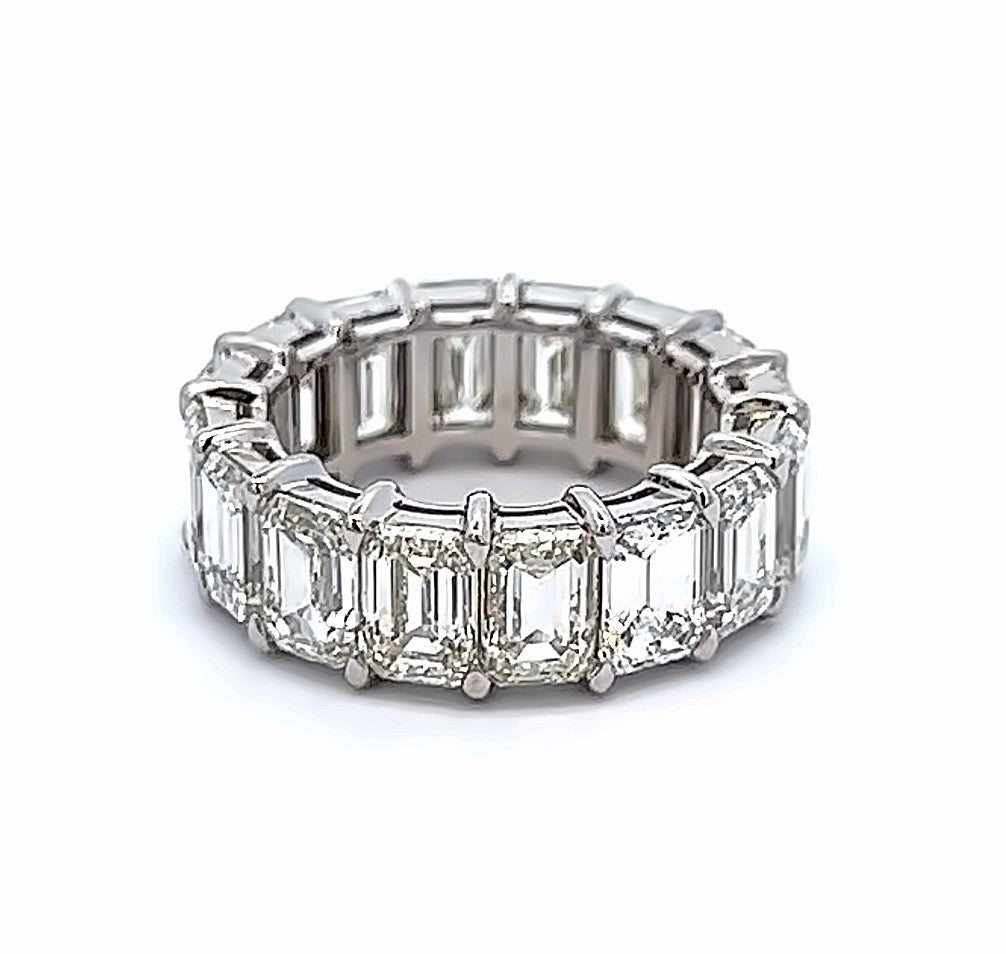 11.66 Cts. Natural Diamond Emerald Cut Eternity Band