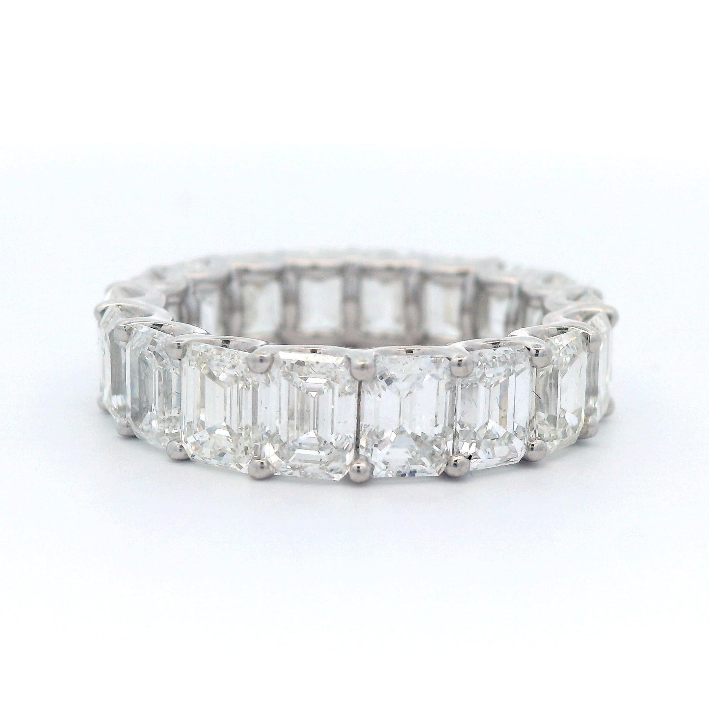 8.66 Cts Natural Diamond Emerald Cut Eternity Band