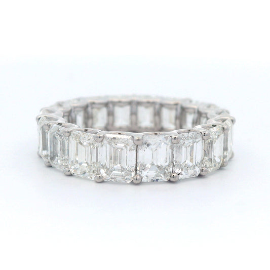 7.90 Cts Natural Emerald Cut Diamond Eternity Band