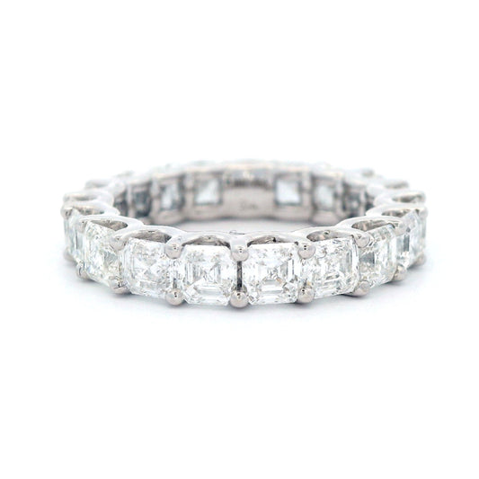 8.18 Cts Asscher Cut Natural Diamond Eternity Band