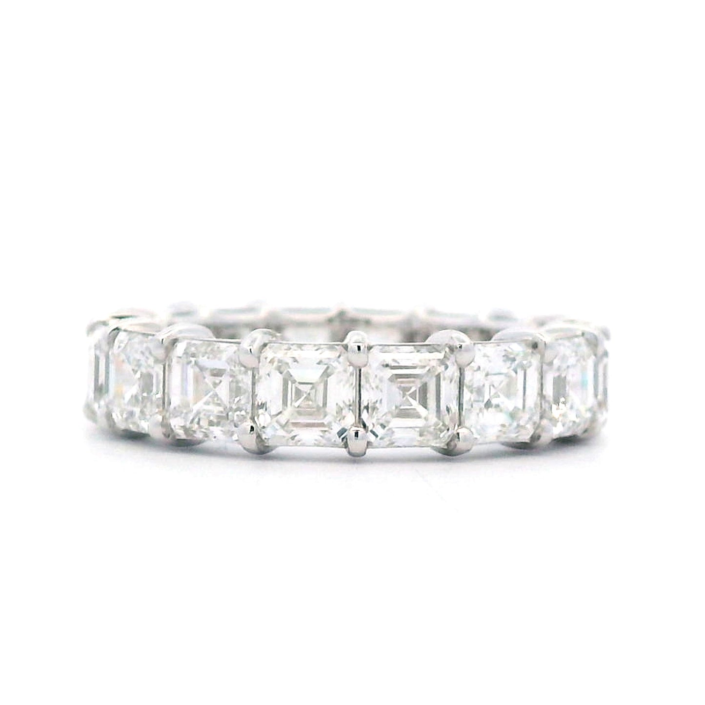 6.57 Cts Asscher Cut Natural Diamond Eternity Band