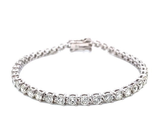 5,19 quilates. Pulsera de tenis con diamantes naturales