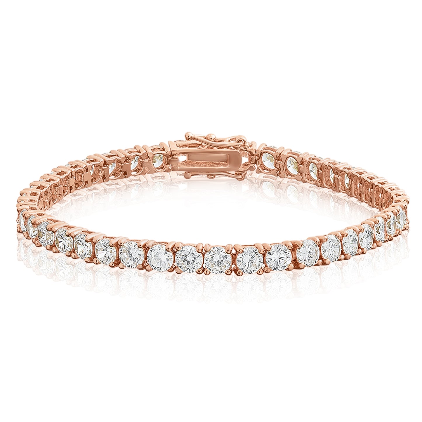 Brazalete de tenis Rd de 14k Rg 3,91 Tcw