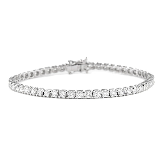 2,96 quilates. Pulsera de tenis con diamantes naturales