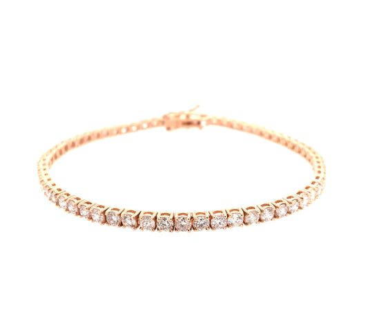 Brazalete de tenis 14k Rg 4.42 Rd Tcw