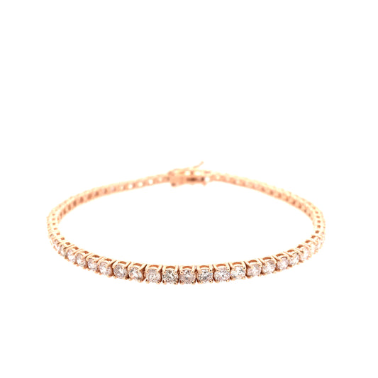 Brazalete de tenis 14k Rg 4.30 Rd Tcw