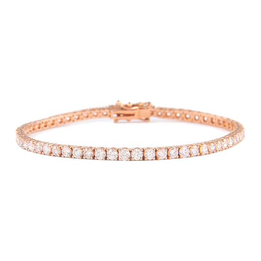 Brazalete de tenis 14k Rg 4.31 Rd Tcw