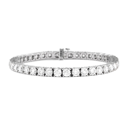 12.86 Cts. Natural Diamond Round Tennis Bracelet