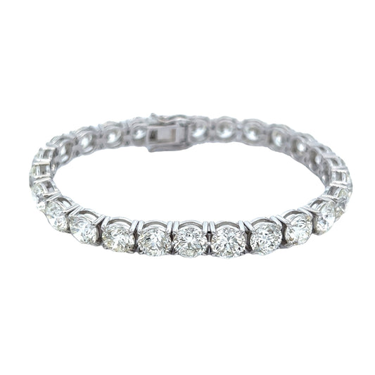 26,05 quilates. Pulsera de tenis con diamantes naturales