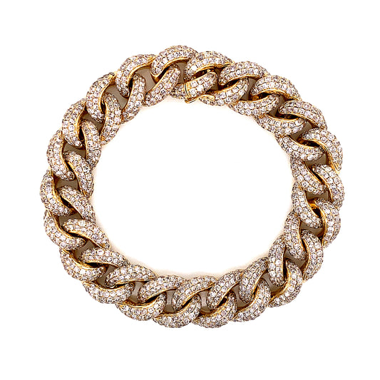 Pulsera De Eslabones Tcw De 18k Yg 16.29 Rd