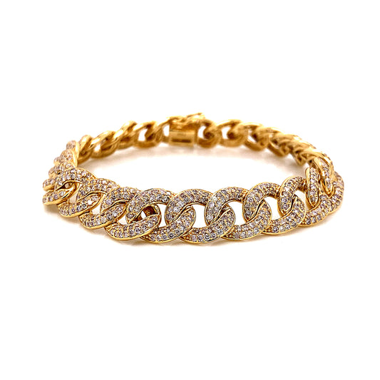 18k Yg 4.80 Rd Tcw Links Bracelet