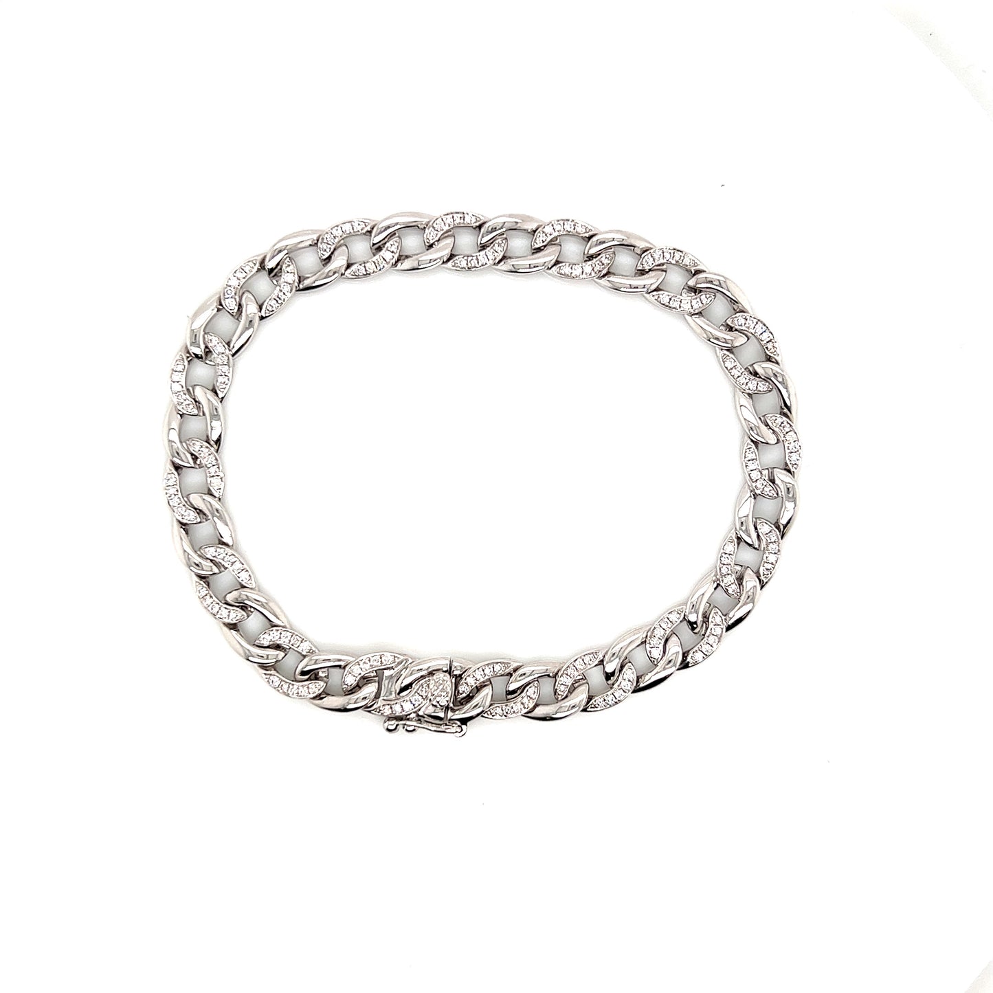 Pulsera de eslabones 18k Wg 0,77 Rd Tcw