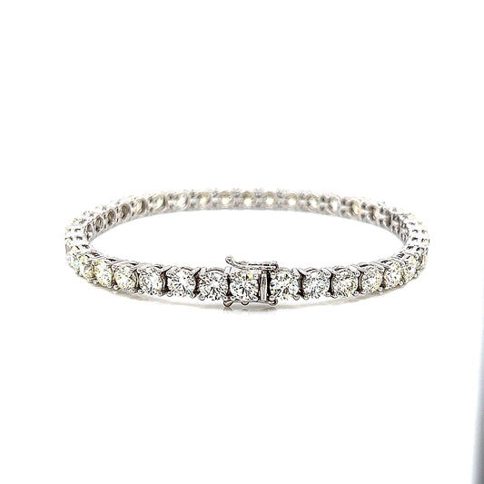 11.42 Cts. Natural Diamond Round Tennis Bracelet