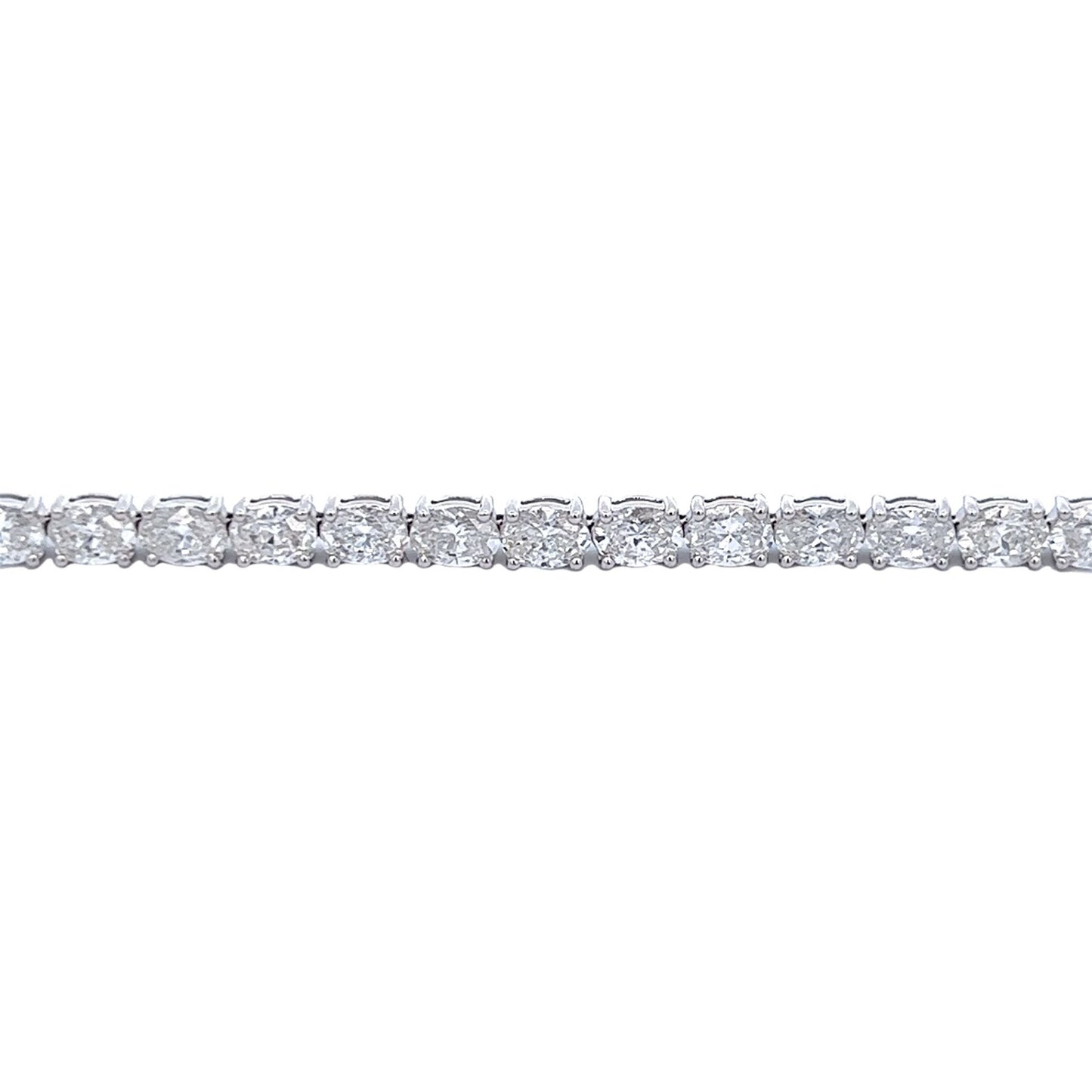 Brazalete de tenis con diamantes ovalados de 8,49 quilates