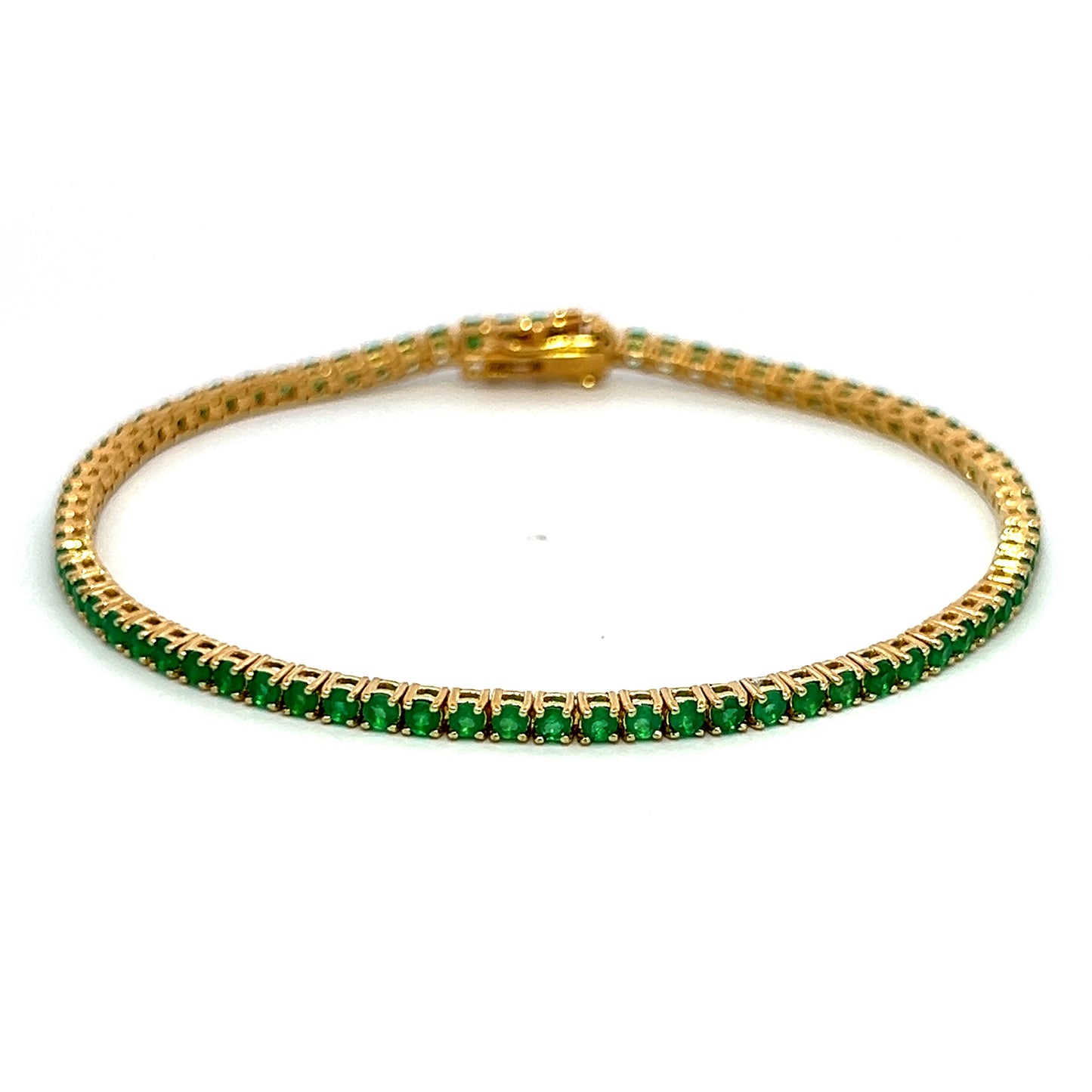 2.45 Cts Green Onyx Tennis Bracelet