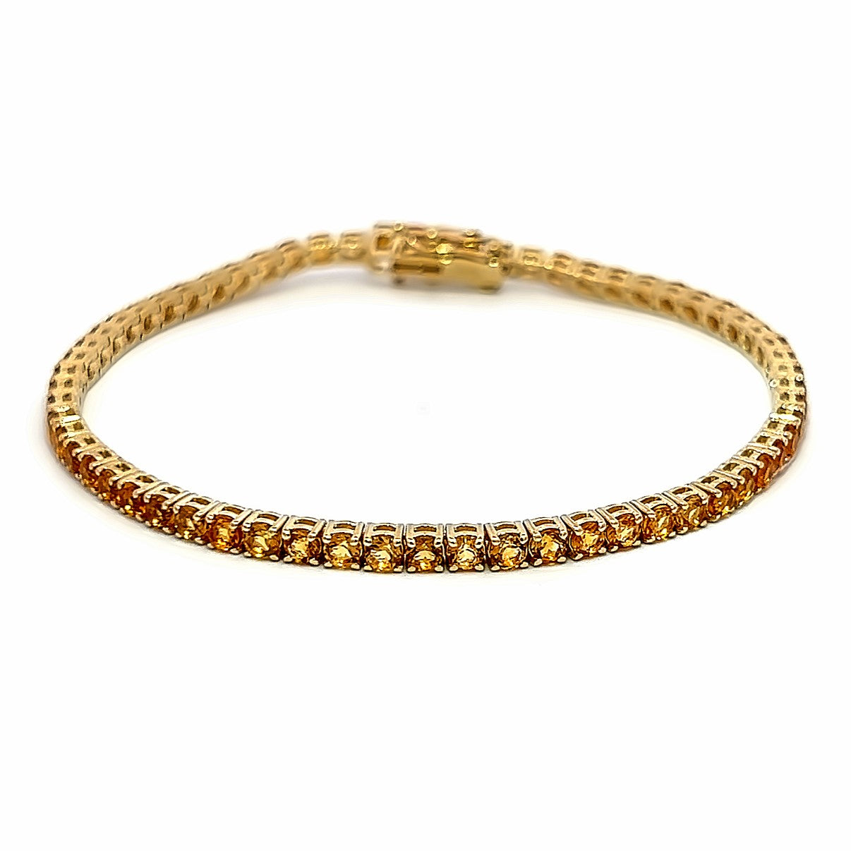 5.22 Cts Citrine Tennis Bracelet