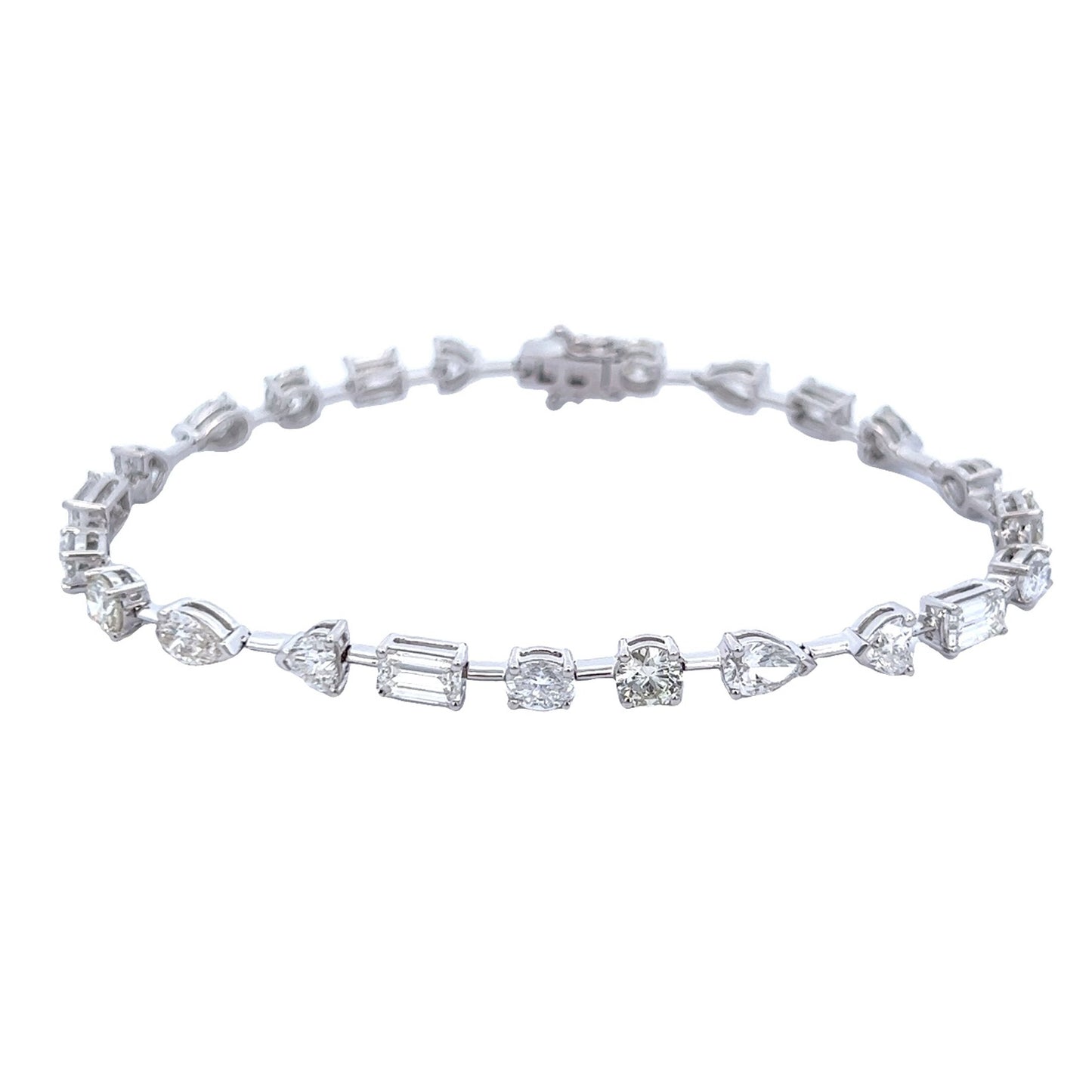 7.18 Cts. Natural Diamond Mix Shape Tennis Bracelet