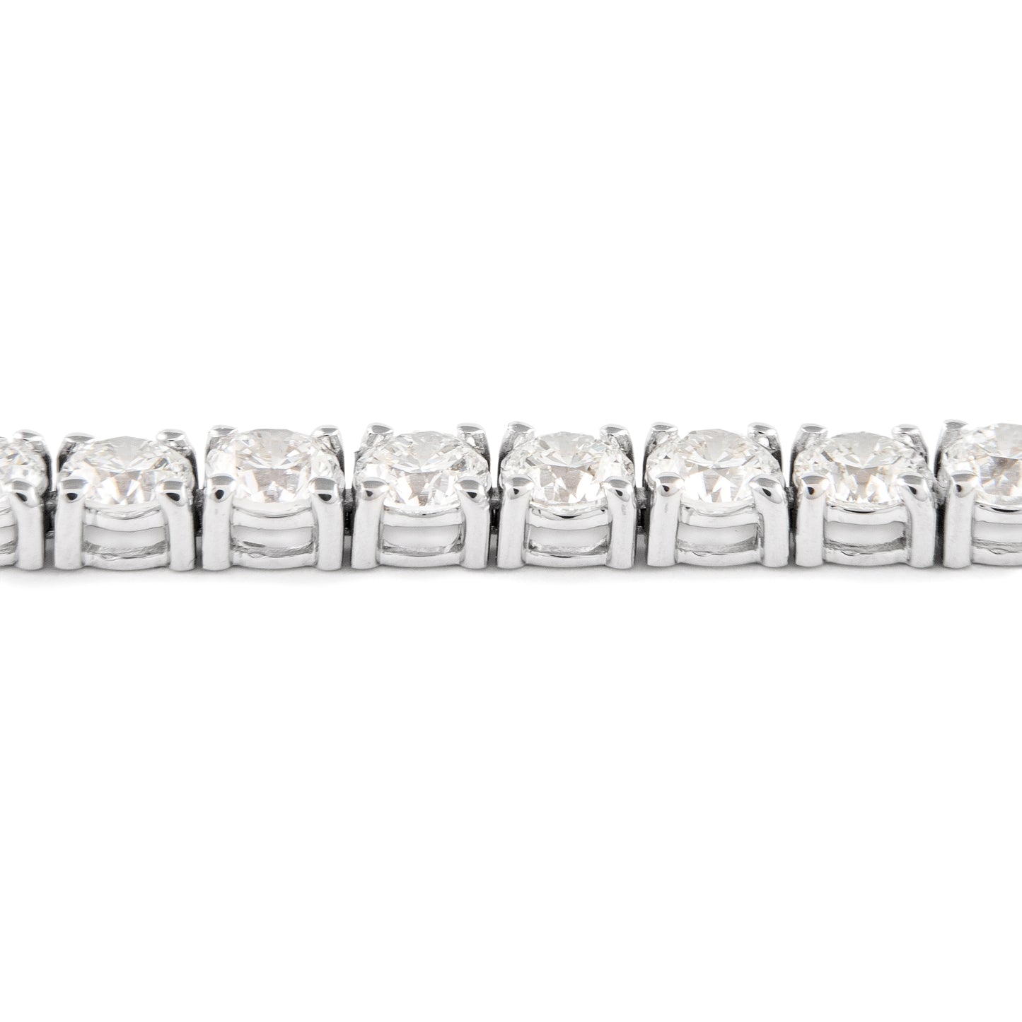 10,19 quilates. Pulsera de tenis con diamantes redondos naturales