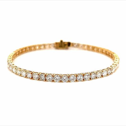 18k Yg 7.08 Rd Tcw Tennis 4p Bracelet