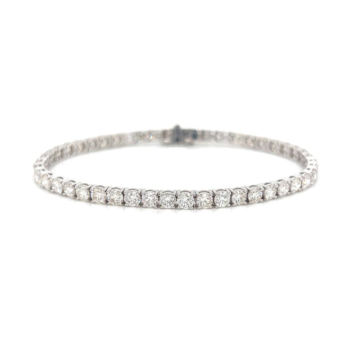 6.83 Cts. Naural Diamond  Round Tennis Bracelet