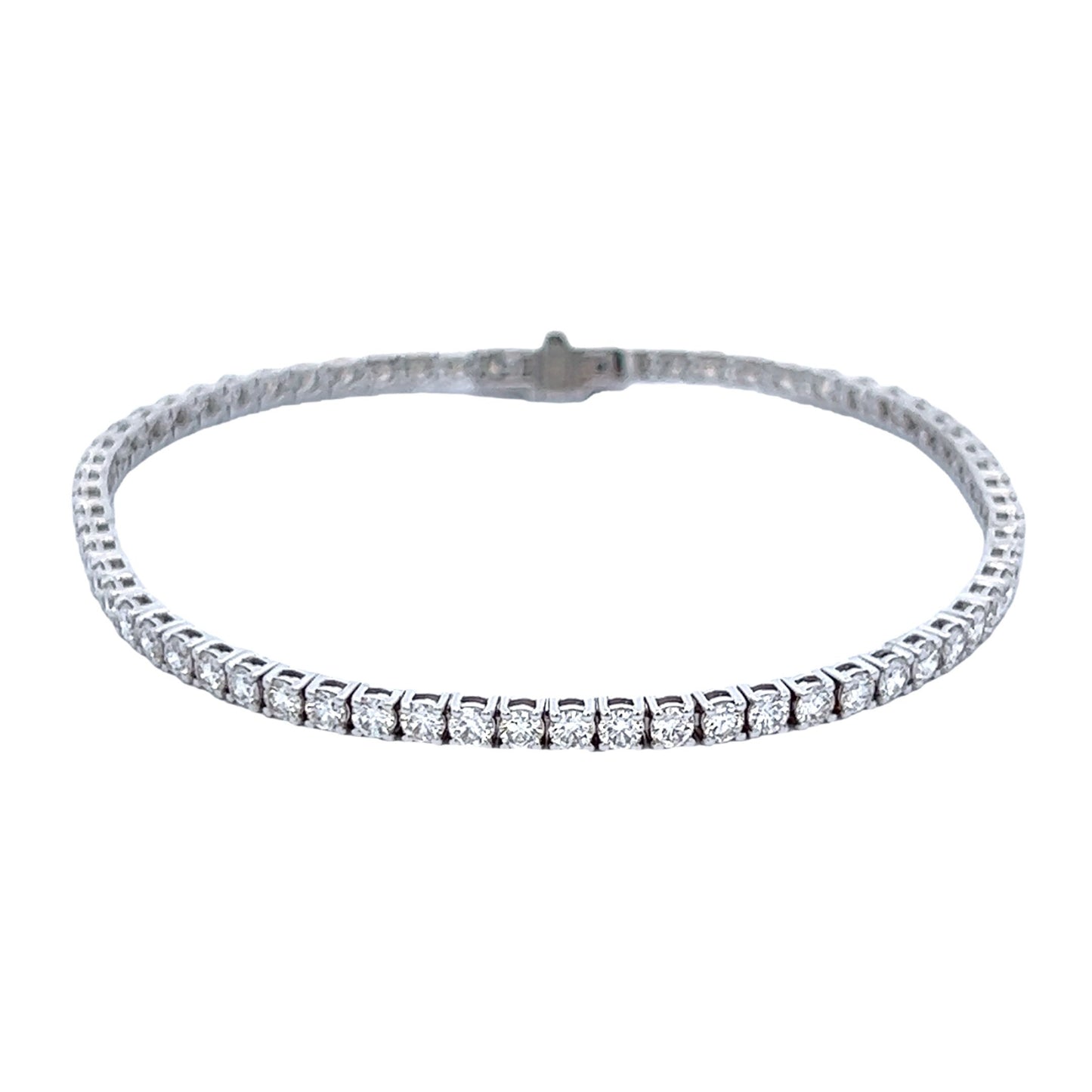 3.95 Cts Natural Diamond Round Tennis Bracelet