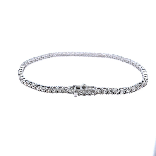 3,53 quilates. Pulsera de tenis con diamantes naturales