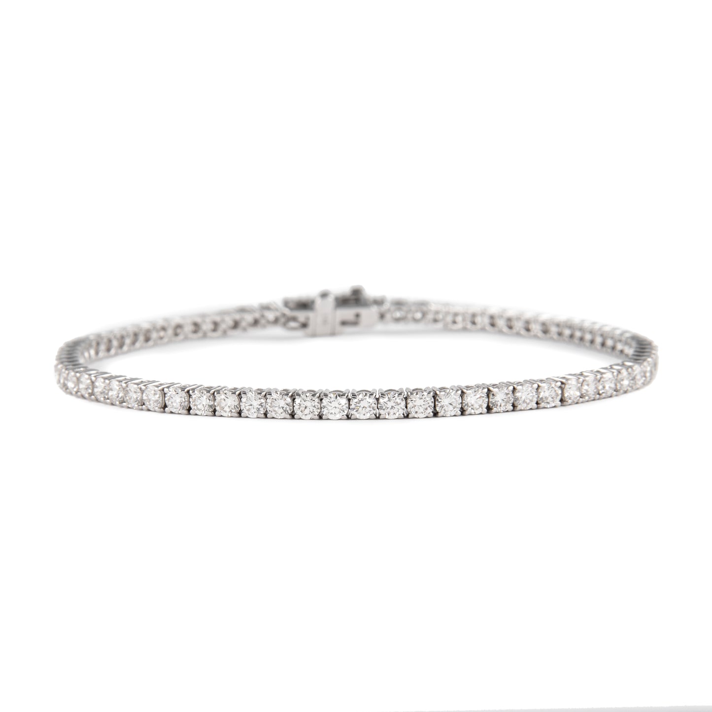 3,54 quilates. Pulsera de tenis con diamantes naturales