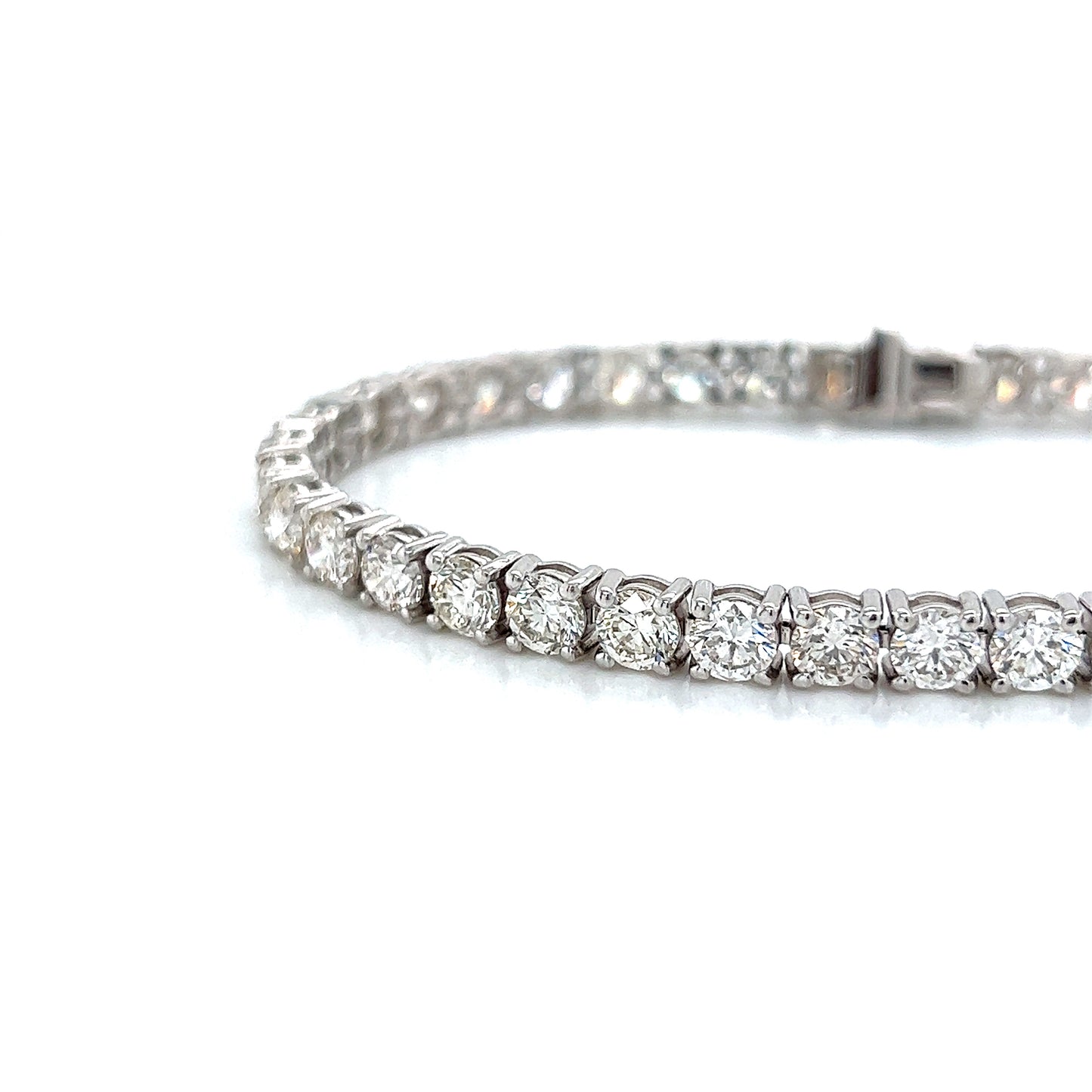 10.95 Cts. Natural Diamond Round Tennis Bracelet