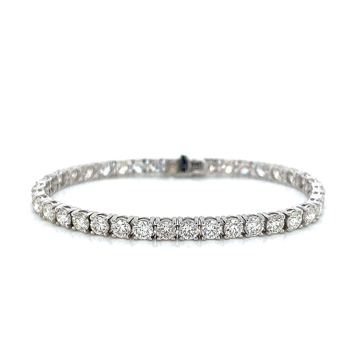 10.95 Cts. Natural Diamond Round Tennis Bracelet