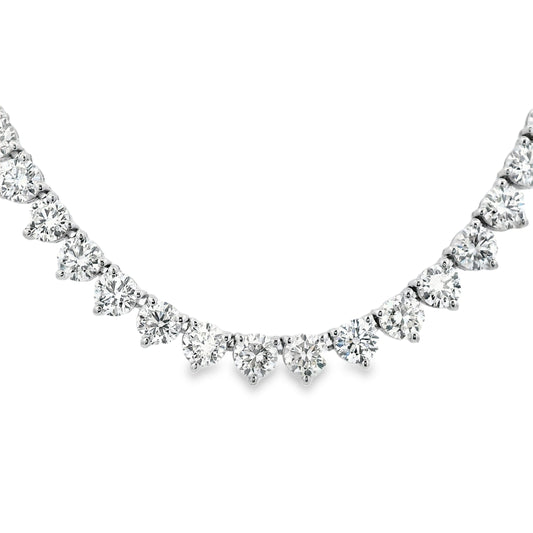 22.78 Cts Natural Diamond Eternity Necklace