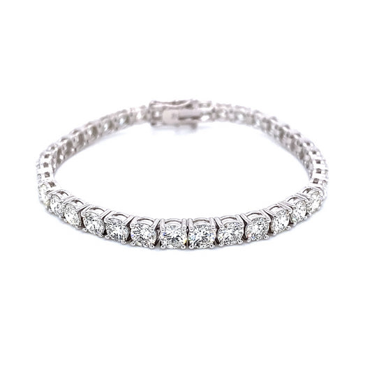 10,26 quilates. Pulsera de tenis con diamantes redondos naturales