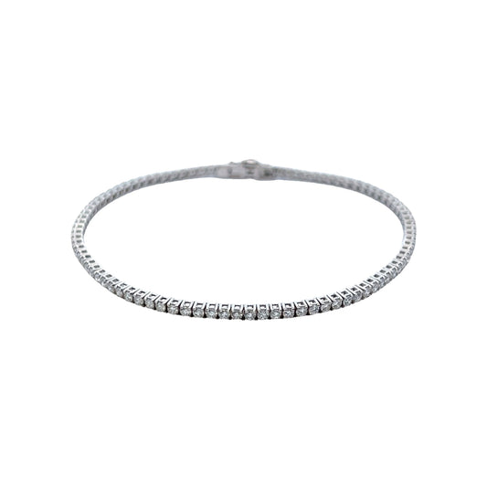 14K WG 2.04 RD TCW TENNIS 4P BRACELET