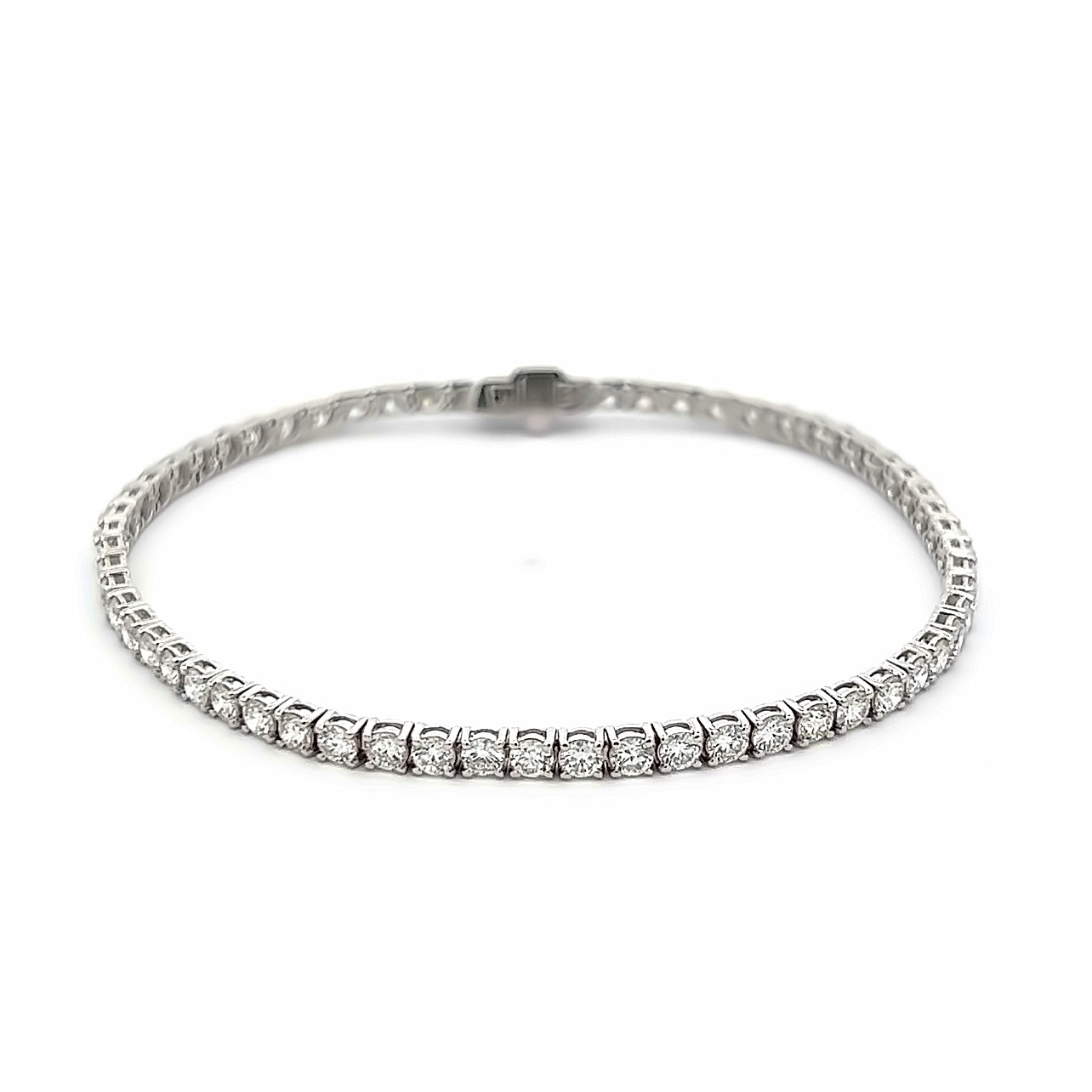 4.15 Cts Natural Diamond Round Tennis Bracelet