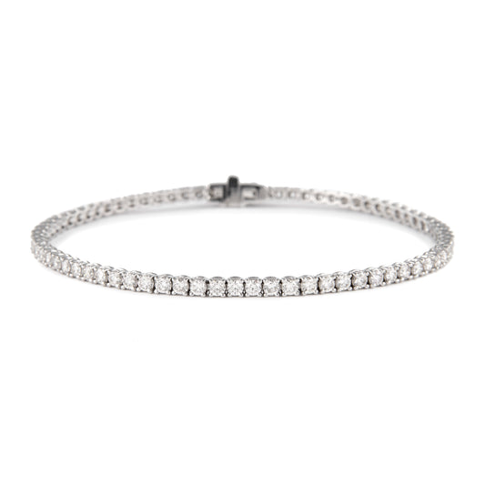 14k Wg 2.71 Rd Tcw Tennis 4p Bracelet