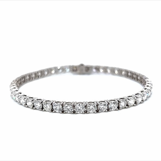 14k Wg 8.56 Rd Tcw Tennis 4p Bracelet