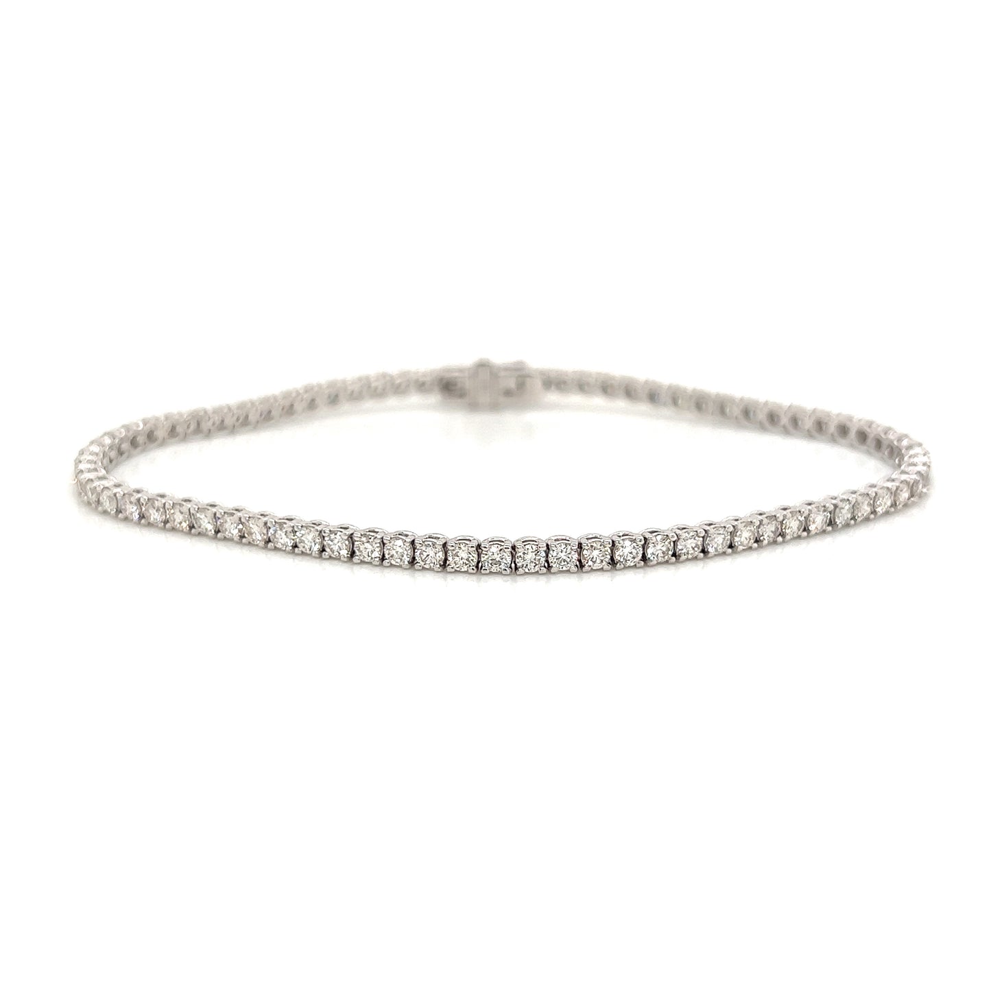 3.72 Cts Natural Diamond Round Tennis Bracelet