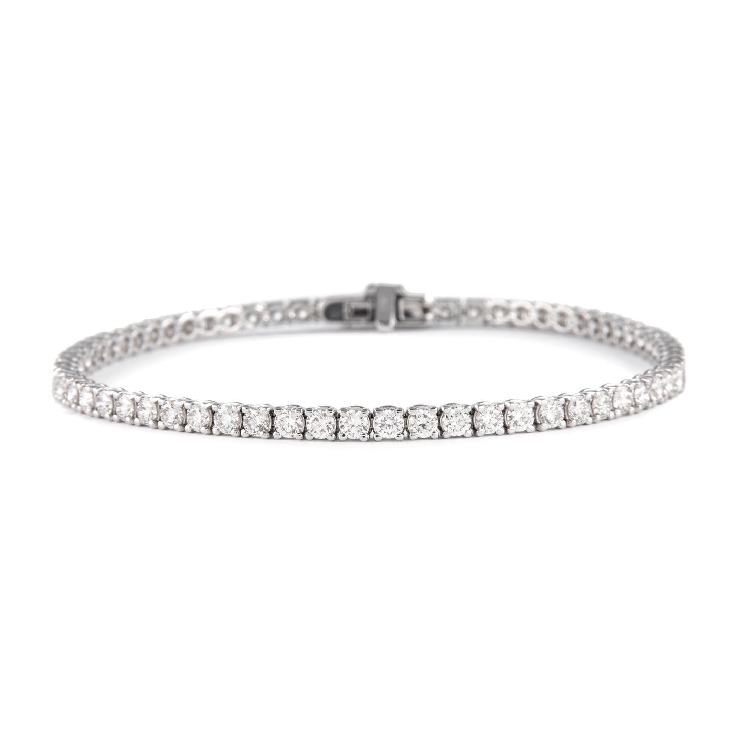 3.56 Cts Natural Diamond Round Tennis Bracelet