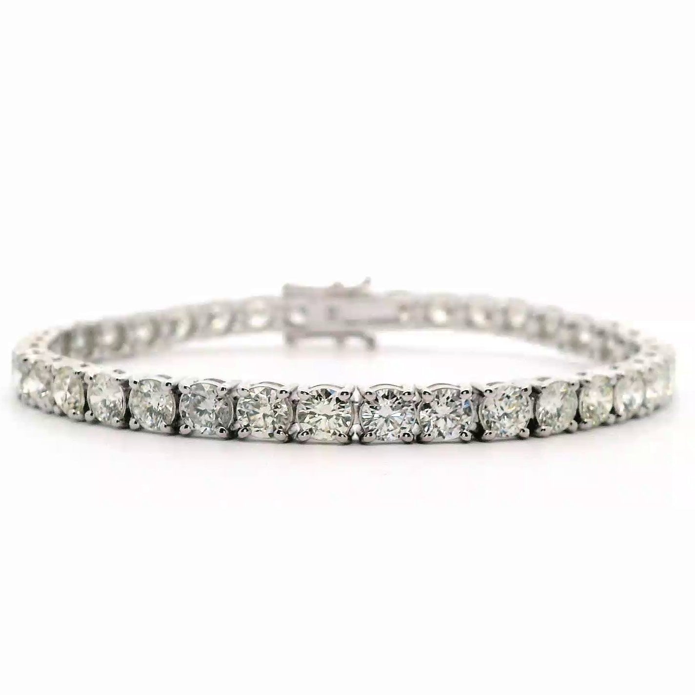 10.77 Cts Natural Diamond Tennis Bracelet