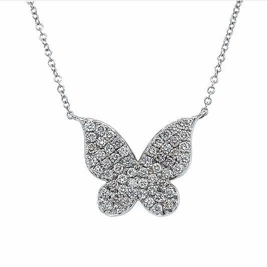 14K WG 1.05 RD TCW BUTTERFLY LRG