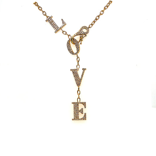 18k Yg 1.06 Rd Tcw Love Necklace