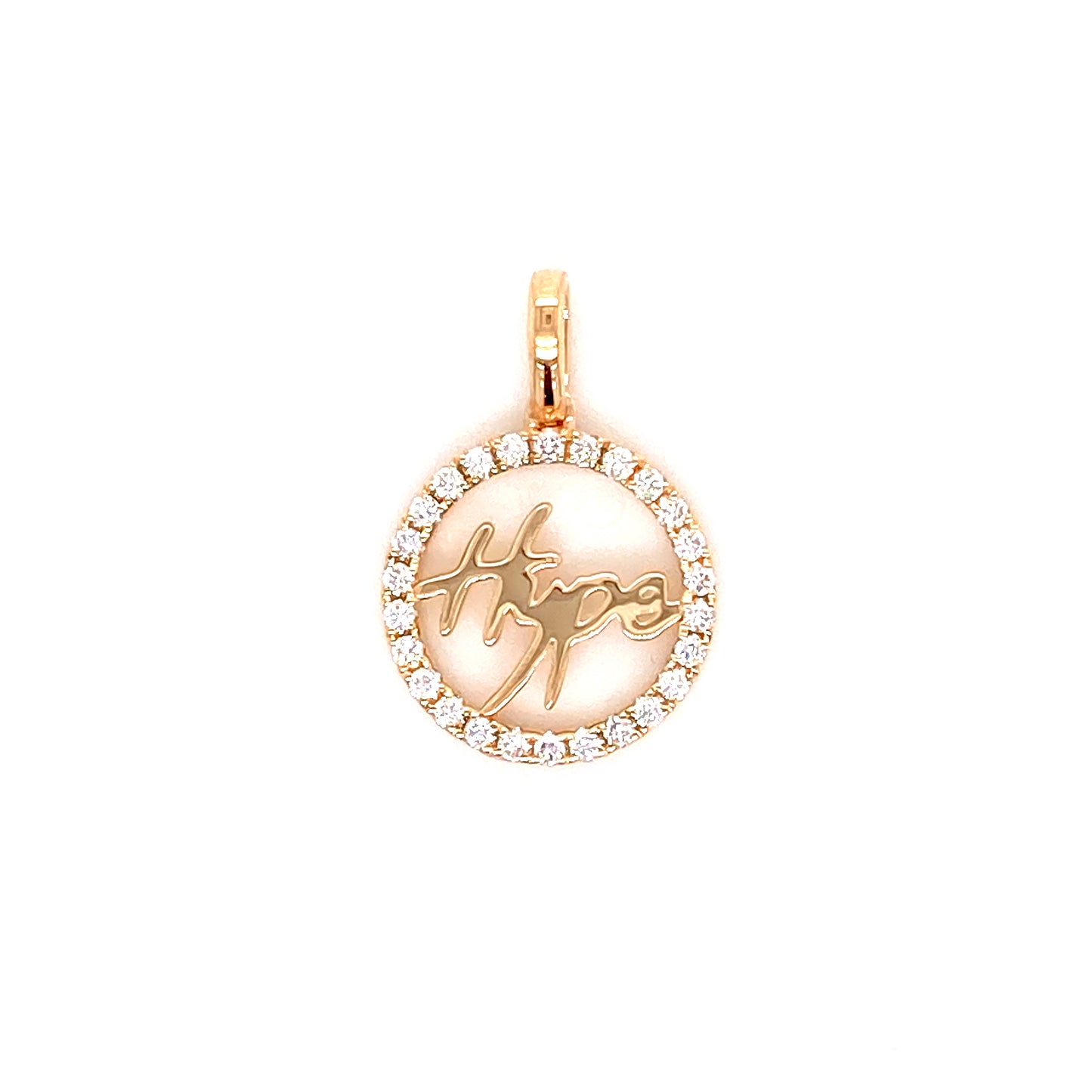 14k Yg 0.21 Rd Tcw Hype Circle Pendant