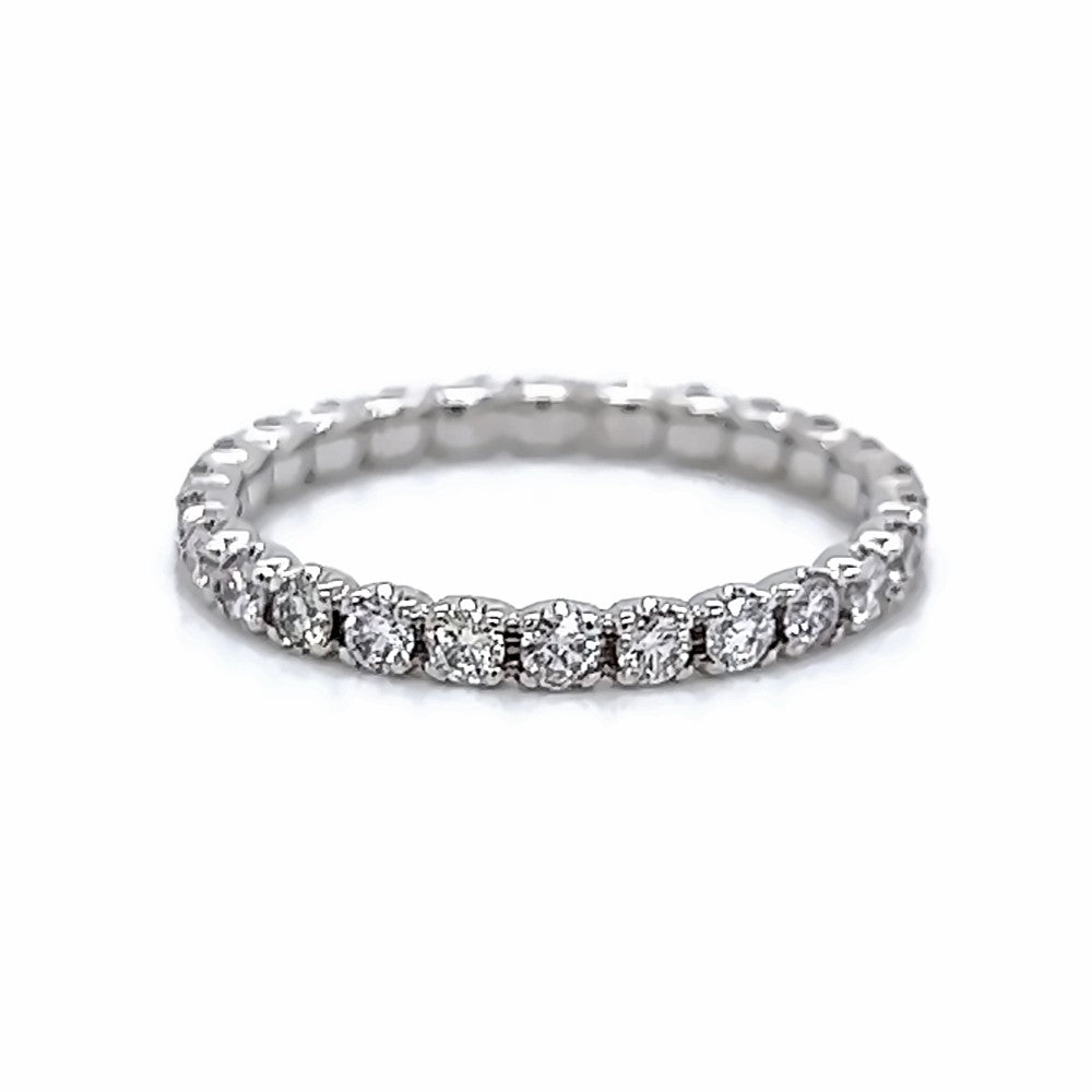 0.77 Cts Natural Diamond Round Eternity Band