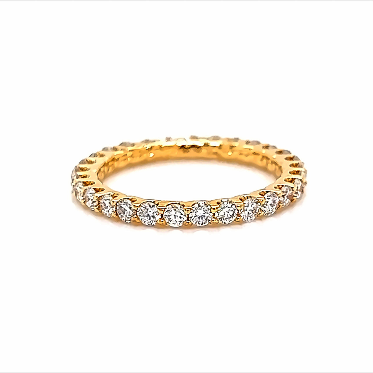 0.93 Cts Natural Diamond Round Eternity Band