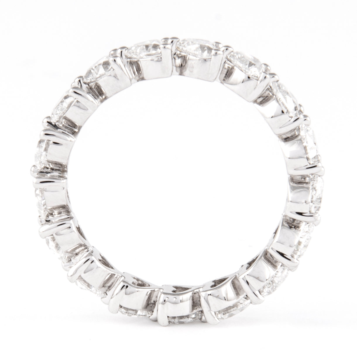 2.53 Cts Natural Diamond Heart Shape Eternity Band