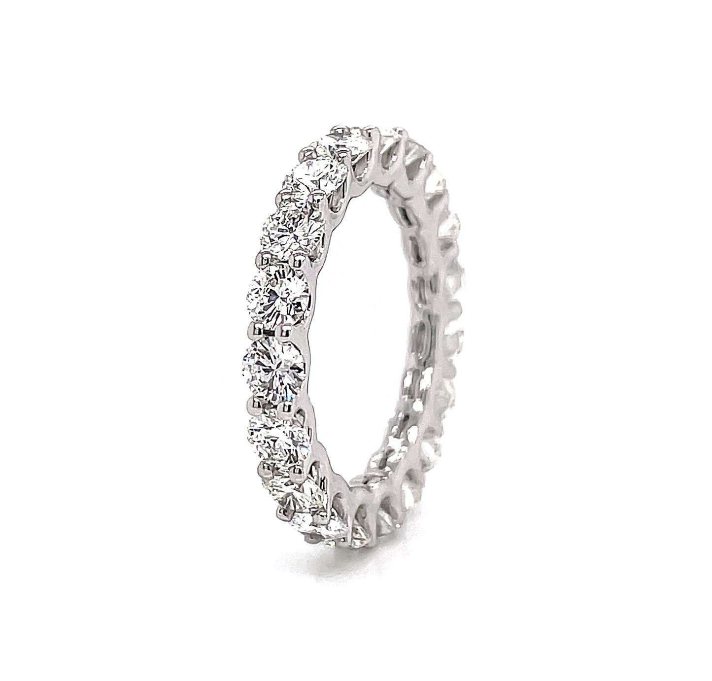 2.53 Cts Natural Diamond Round Eternity Band