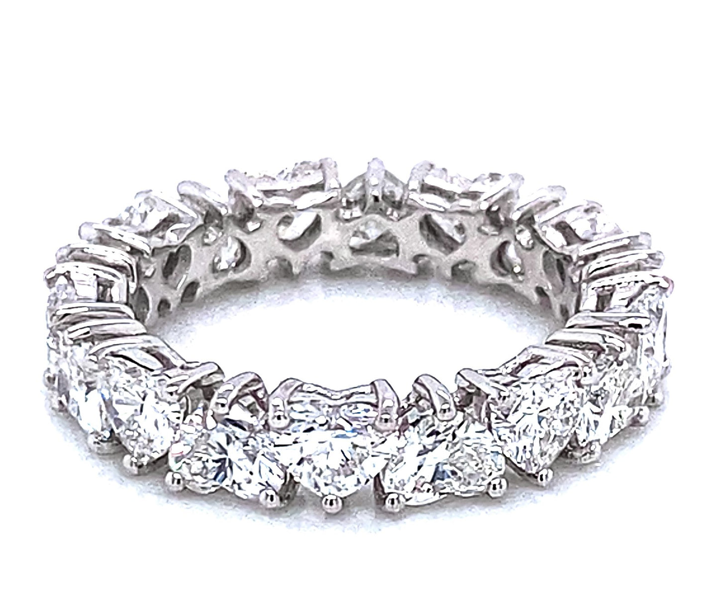 3.23 Cts Natural Diamond Heart Shape Eternity Band