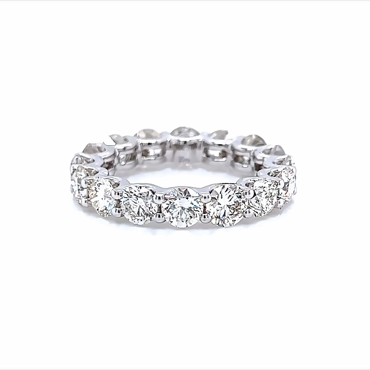 4.21 Cts Natural Diamond Round Eternity Band