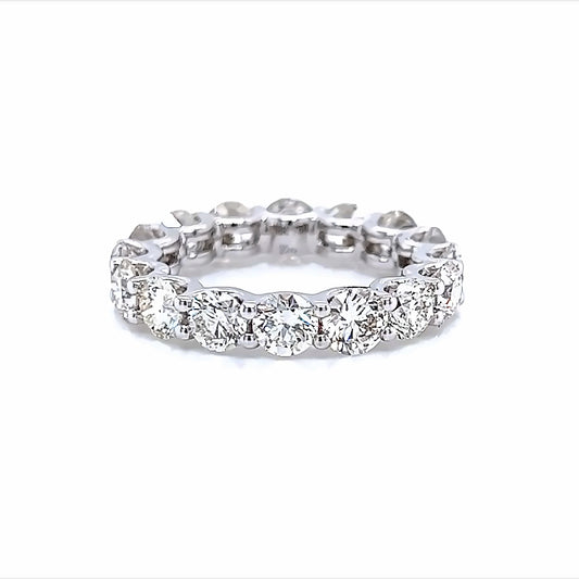 4.21 Cts Natural Diamond Round Eternity Band